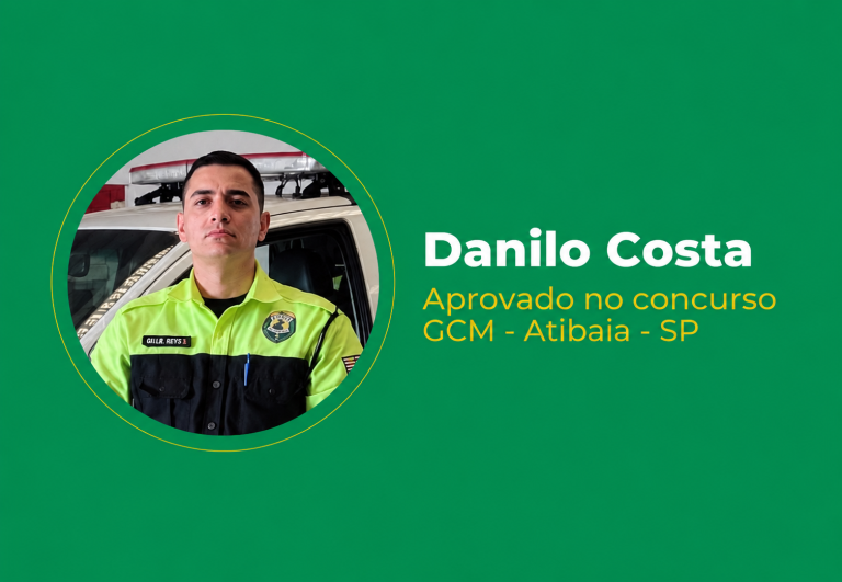 Danilo Costa – Aprovado na GCM de Atibaia – SP